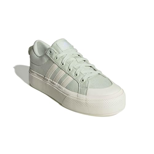 adidas Womens Bravada 2.0 Platform Sportswear, Linen Green/Off White/Linen Green, 10