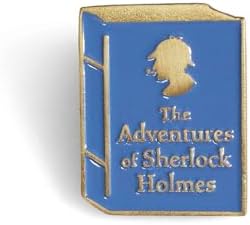 Half Moon Bay The Adventures of Sherlock Holmes - Royal Blue/Gold 1.5 x 1.5 Inch Zinc Alloy/Enamel Book Shape Brooch Lapel Pin image 3