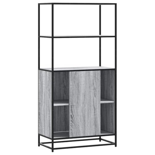 Armario de despensa gris Sonoma de 68 cm para salón o almacenamiento de cocina 7