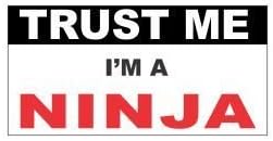 3pcs Trust Me I'm a Ninja Funny Hard Hat/Helmet Stickers