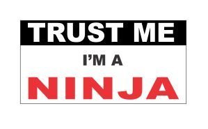 3pcs Trust Me I'm a Ninja Funny Hard Hat/Helmet Stickers