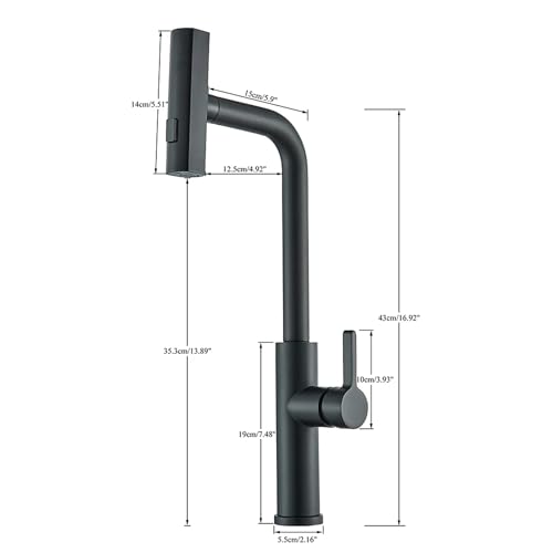 Robinet de cuisine mitigeur monotrou eau chaude froide gris - 5
