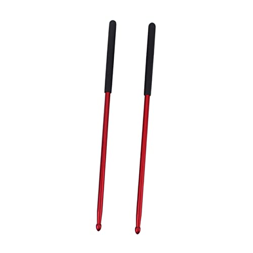 Baquetas de aluminio para práctica de batería color rojo miniatura 1