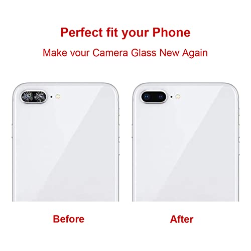 Perzework 2 Pcs Oem Back Rear Camera Lens Glass Replacement For Iphone 8 Plus And 7 Plus With Pre-Installed Adhesive And Reparing Toolkit #TOP3