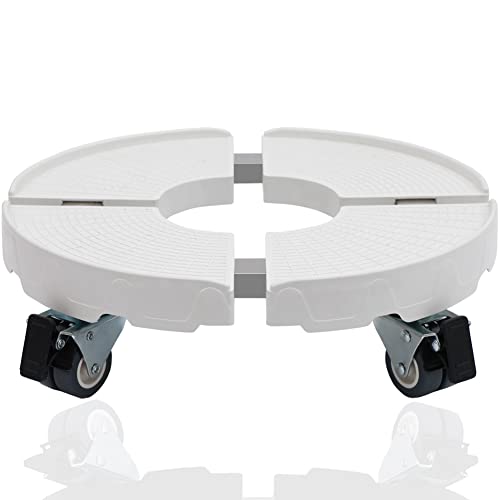 White Plant Stand With Wheels,Adjustable 15Inch To 20Inch Heavy Duty Plant Caddy 440Lbs Capacity Rolling Plant Stand With Casters For Large Potted Planter Round Plant Dolly Roller Base Tray Coaster… #TOP30