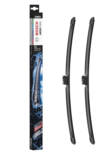 Bosch Aerotwin A843S Limpiaparabrisas Frontal - Set de Escobillas de Recambio para una Mayor Seguridad en la Conducción, con Adaptador Premontado, 55cm/55cm