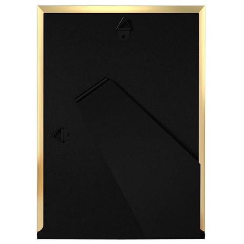 Image of eletecpro 4x6 Enamel Picture Frame with Real Glass Cover, Cute Photo Frame with Gold Metal Edge, Horizontal and Vertical Display Pictures 4 by 6 for Tabletop and Wall Decor, Pink, 1 Pack
