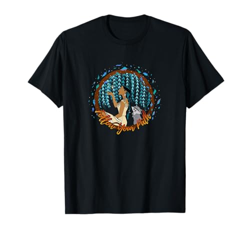 Disney Pocahontas Follow Your Path Circle Text T-Shirt