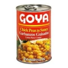 Goya Chick Peas in Sauce - 15 oz. can, 24 cans per case.