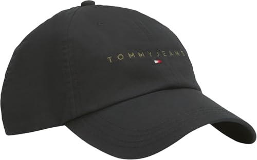 Tommy Jeans Herren Cap Linear mit Logo, Schwarz (Black), Einheitsgröße