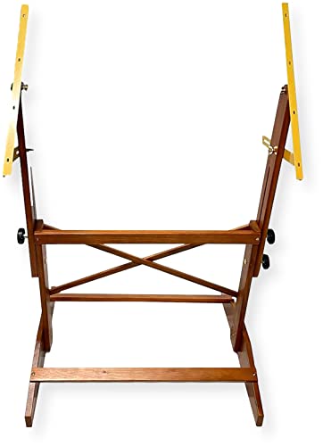 Alvin Shop607 Pavilion Drafting Art Table Base, Base Only; Solid Wood Construction; Adjustable Height And Angles; 24" Pencil Ledge; Not Assembled #TOP2