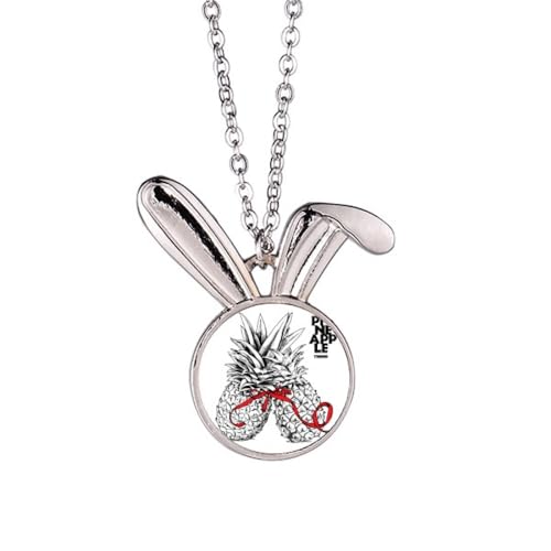 Collier lapin PineFruit pendentif fruits tropicaux cadeau d'anniversaire