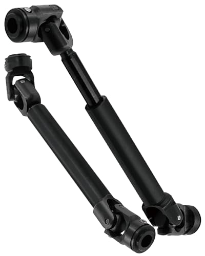Rcarmumb Universal Driveshaft Upgrades Part for 1/10 SCX10 II Red cat D90 Gen7/Pro RC 4WD GEN8 SCX10 2,Harden Steel #45 2pcs RC Drive Shafts(95-137MM) Hops up,Black