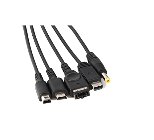 Mr Gadget's Solutions 5-i-1 USB-laddningskabel kompatibel med Nintendo GBASP DSL DSi 2DS 3DS