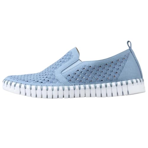 Image of Ilse Jacobsen HORNBAEK Women's Tulip Slip-On Flat | Elastic Side Panels | Lightweight Flexible Comfort.