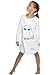 Harry Potter Pajama Girls Hedwig Owl Micro Raschel Fleece Hi-Lo Nightgown (L, 10/12) White