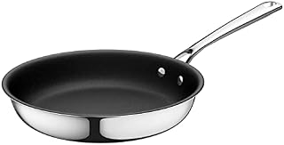 KIATA Stainless Steel Non Stick Frying Pan 30cm, Induction Frying Pan with Stainless Steel Handle, Large Frying Pan for Induction Hob, 5-Ply Non-Toxic Skillet & Oven Safe Aluminium Cookware