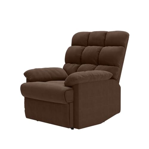 Image of Torque - Flumin 1 Seater Fabric Manual Recliner | Recliner Chair for Living Room, Office, Bedroom (Dark Brown) | 1 Year Warranty