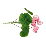 VALICLUD リアルな人工蓮の花 シミュレーションロータスピック 水槽装飾用プラスチック植物 庭の池や噴水の水生ディスプレイ用造花 自然な