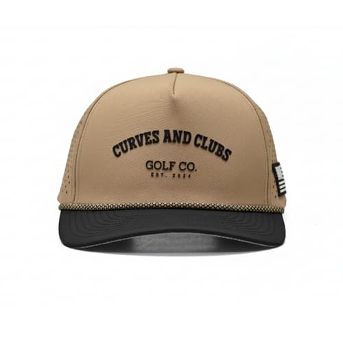 Image of Curves & Clubs USA Golf Rope Hat - American Flag Golf Cap, Performance Hat - Adjustable, Breathable