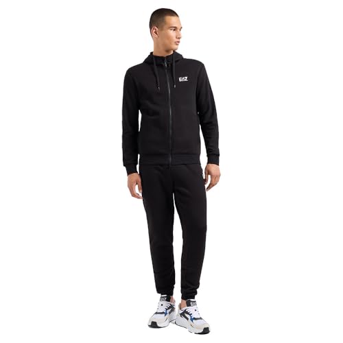 Image of EA7 EMPORIO ARMANI 7 EA SPORT Men's Tracksuit Jacket Zip Hoody Trousers Black, Black, 5XL