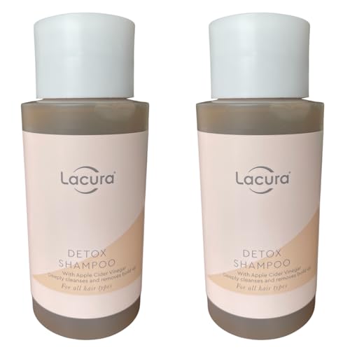 2 x Lācura - Aldi - Detox Shampoo with Apple Cider Vinegar .Deeply Cleasnses and removes Build up - For all hair Types - 300ml