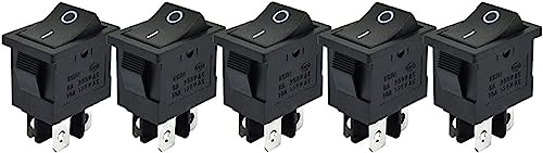 Interrupteur DPST KCD1 pour remplacer un bouton d'alimentation défectueux 4 broches 15x21mm