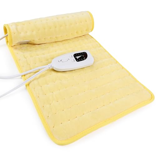 Image of Heating Pad Electric Heat Pad, Hot Heated Pad,Multiple Temp and Timer Settings,Suitable for Shoulders, Neck, arms, Abdomen, Back, Legs, etc. (Cream Color, 24 inchX12 inch)
