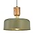 Contemporary Pendant Lighting,Large Pendant Lamp,Wood and Brass Accent,Adjustable Metal Hanging Light Fixture for Kitchen, Dining Room, Green