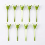 Flower Napkin Holder - Set of 9, Rose Shape Green Twist Origami Napkin Rings for Table Decoration, Creative Handcraft Maker Tool