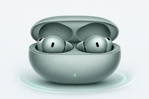 Image of Lynacz Original Earbuds OnePlus Buds 4 Compatible with OnePlus 12R, 13r, 9rt Rich Audio Experience, Secure Fit,Clear Audio & Deep Bass for Smartphones,Tablet,Laptop (Green) AT-RR