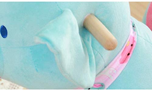 ZHANGYUEFEIFZ Schaukelpferd Plüsch Schaukeltier Pferd Rocking Horse Elephant Stuhl Baby Trojan Spielzeug Geschenk… – Bild 7