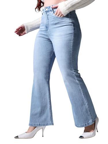 Image of Miss Chase A+ Women's Bootcut High Rise Regular Stretchable Denim Jeans