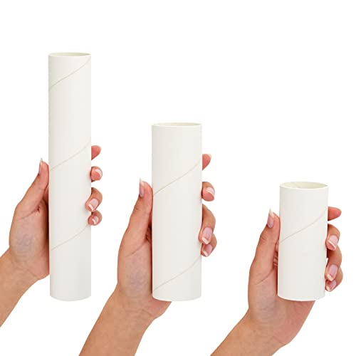 24 Rolls White Cardboard Tubes for Crafts, Empty Cylinders in 3 Sizes for DIY Art Projects (4, 6, and 10 Inches) - Thumbnail 4