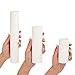 24 White Cardboard Tubes for Crafts, Empty Paper Rolls, Cylinders in 3 Sizes for DIY Art Projects (10.2, 15.2 and 25.4 cm)