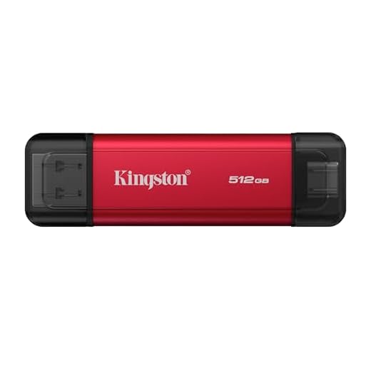 Kingston Tragbare duale SSD 512GB mit Dual USB-A/C bis zu 1050MB/s USB 3.2 Gen 2 – SPSD/512GB