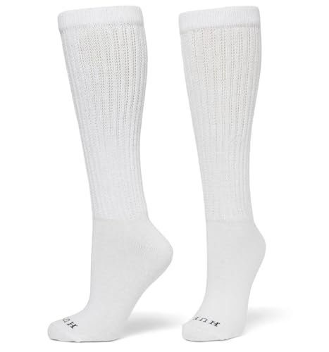 HUE Women's Slouch Sock, 4 pack (White)4