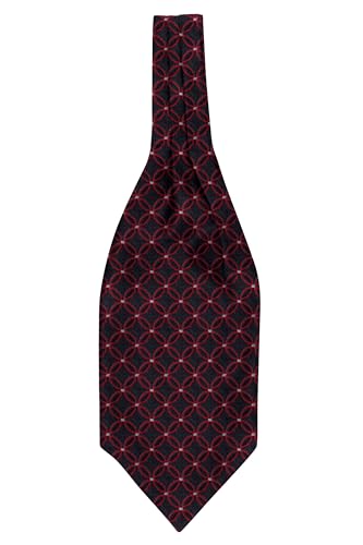 Image of BLACKSMITH Jacquard Microfiber Neckwear Ascot and Matching Pocket Square Set for Men