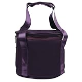 Hoement ポリエステルライナー付き10インチポータブルシンギングボウルバッグ 紫色キャリーバッグ 損傷防止用瞑想ボウル収納ケース 収納と持ち運び用