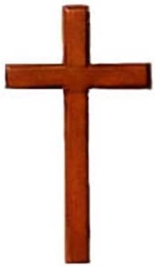 Shalom Christian brown wooden cross 10cm hanging or holding mahogany crucifix, 3.9L x 2.4W cm