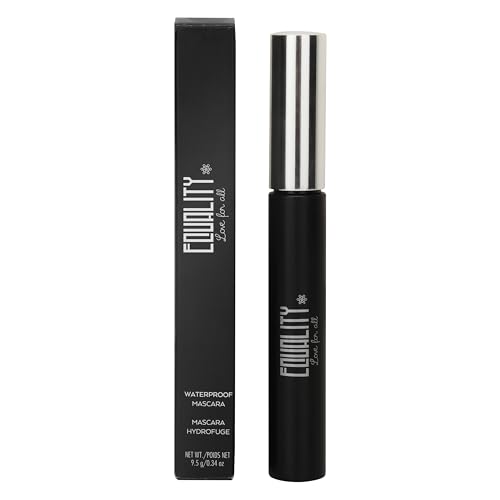 EQUALITY Waterproof mascara, Soothing and Long lasting, 12 hour wear, Longer lashes up to 60% Paraben free, Cruelty free - Black 9.5 g/0.34 oz