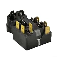 Kühlschrank-Starter-Kompressor-Überlastschutz, Startrelais QP3-12A integriertes Relais Überlastschutz Gefrierschrank-Ersatzteile (1 Stück)