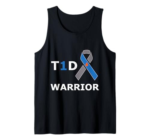 T1D Warrior Typ 1 Diabetes-Bewusstsein blaues Band Tank Top