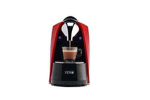VERO Infuso Red Coffee Capsule Machine, 20 Bar Pressure Premium Coffee Maker Machine for Home Use, 1 Year Warranty, Compatible with All Original line of Nespresso Coffee Pods + Sampler Pack