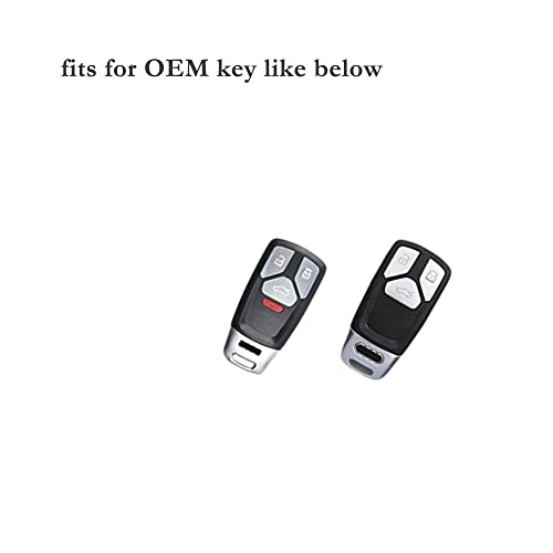 BROVACS Soft TPU Case Shell Cover Protector Holder Compatible with AUDI A4 A5 A4L S4 S5 Q5L Q7 TT Smart Remote Key Fob 3 4 Button SV9851 Blue - Image 4