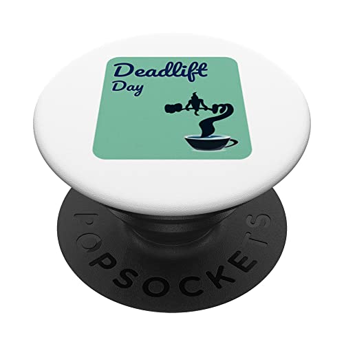 Deadlift Day Powerlifter Squat Benchpress Gym PopSockets Swappable PopGrip, Black