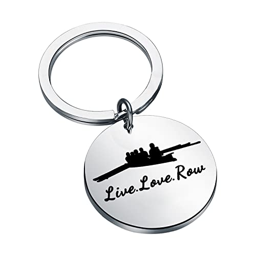 FEELMEM Row Lover Jewelry Live Love Row Keychain Row Theme Gift Fisherman Gift Sailors Gift Rowing Crew Jewelry Gift