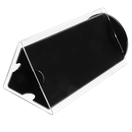Beaupretty Acrylic Rotating Sign Holder 185x105mm Triangular 3-sided Tabletop Menu Display Stand for Restaurant Bar Table Desk