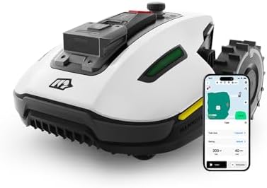MAMMOTION YUKA Mini 500 Robot Cortacésped Perimetral sin Cables, Recomendado 500m², MAX. 700m², Auto Mapping Visión 3D AI, 50% Pendiente, 5 Cuchillas ...