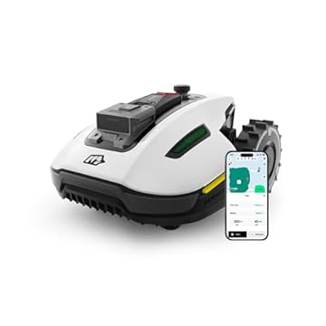 MAMMOTION YUKA mini 500 Robot Tagliaerba Senza Filo Perimetrale, Consigliato 500m², Max. 700m², Mappatura Automatica Visione AI 3D, Pendenza 50%, 5 Lame a Rasoio Orientabili, con Modulo 4G